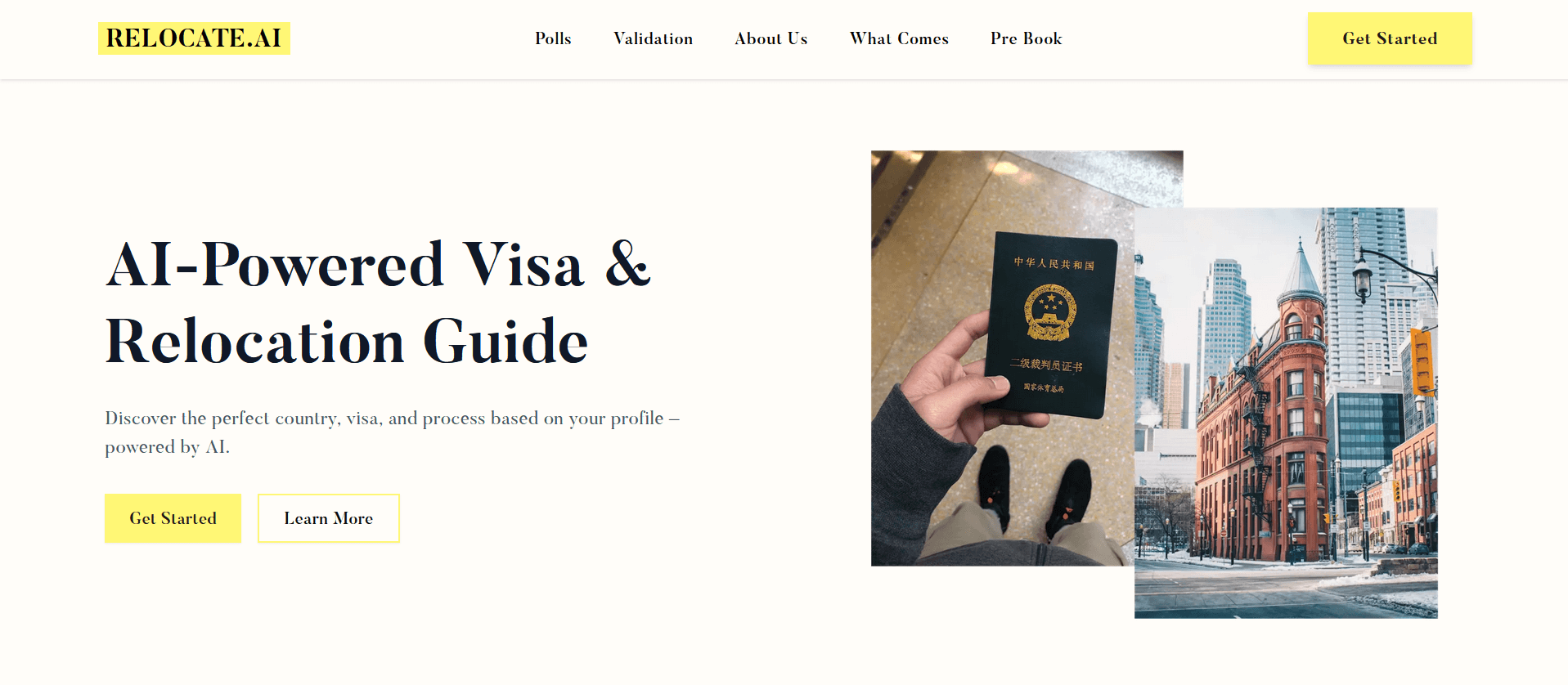 Relocate Ai - AI Based Immigration Website